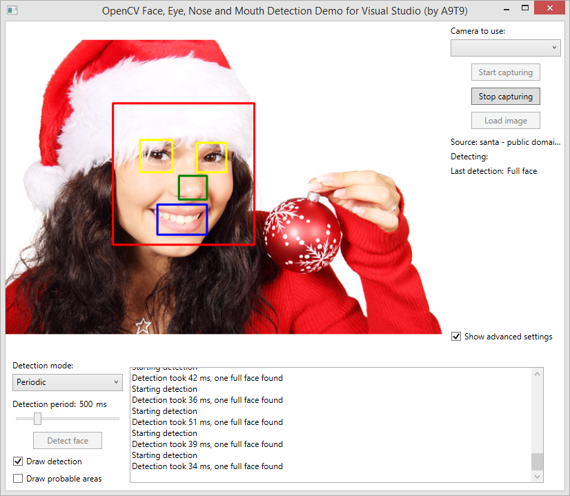 OpenCV Face, Eye, Nose and Mouth Detection tutorial now available on GitHub