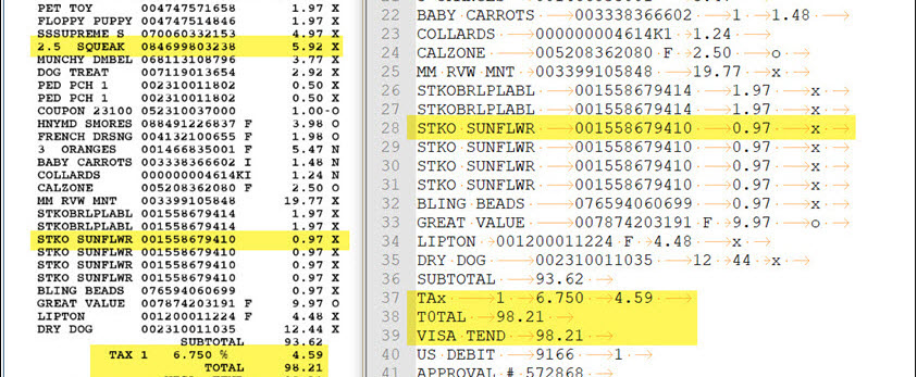 Receipt Scanning and Table Recognition OCR 