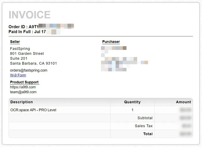 Example Invoice