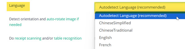 Autodetect OCR language