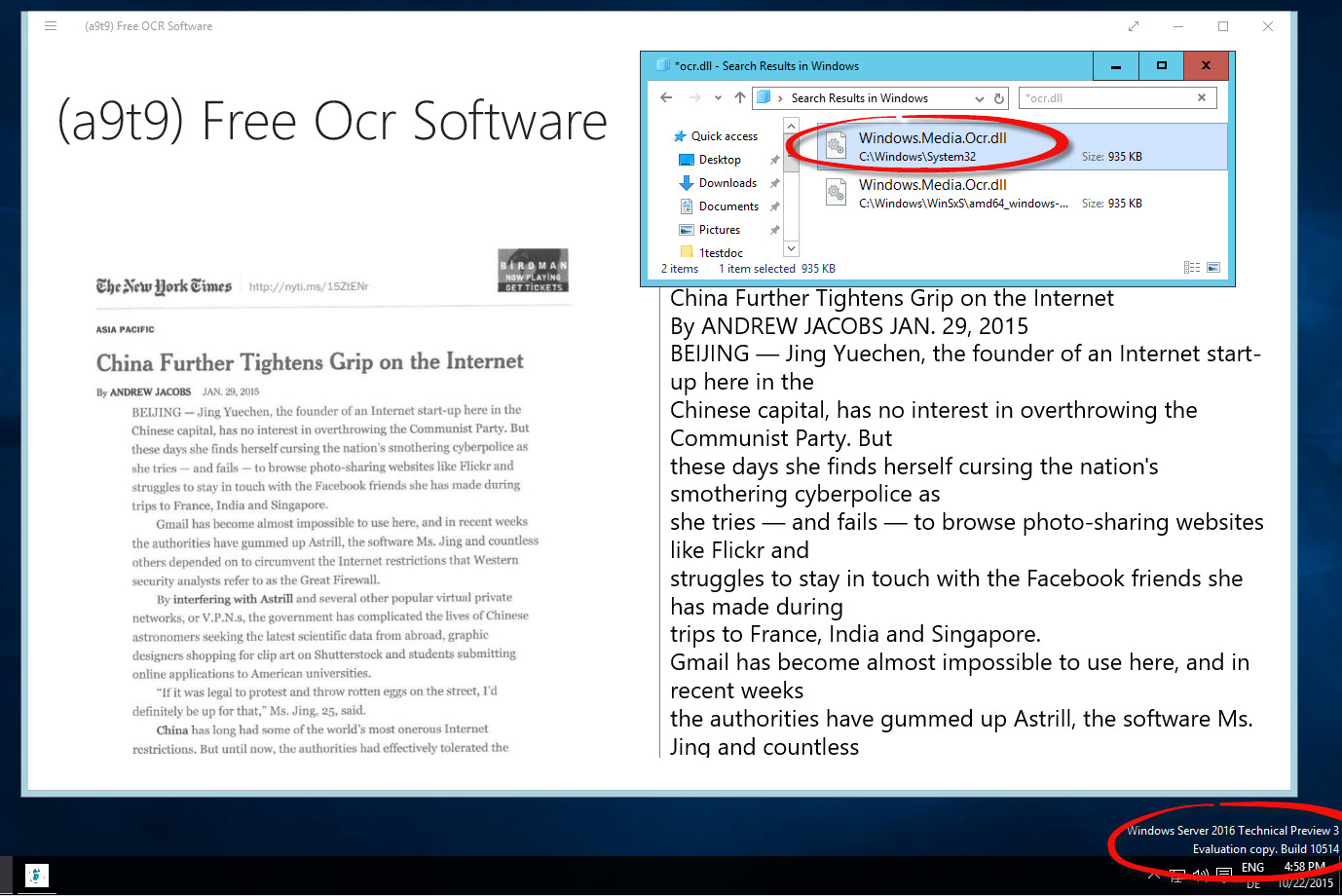 free ocr software with windows 10