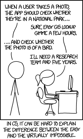 It seems xkcd does not know about large-scale deep neural networks...