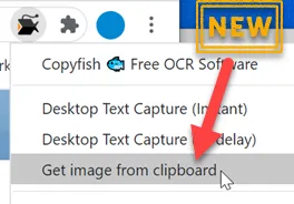 Get image from clipboard - another way to extract text from images with OCR